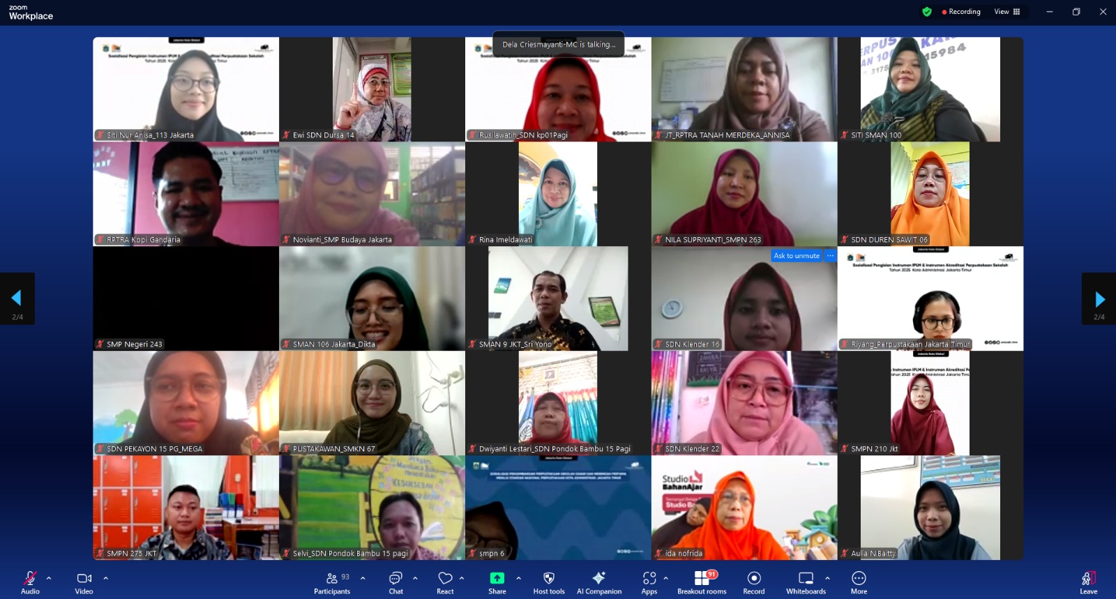 Sosialisasi Pengisian Instrumen IPLM & Instrumen Akreditasi Perpustakaan Sekolah Dan Umum Tahun 2025 Kota Administrasi Jakarta Timur